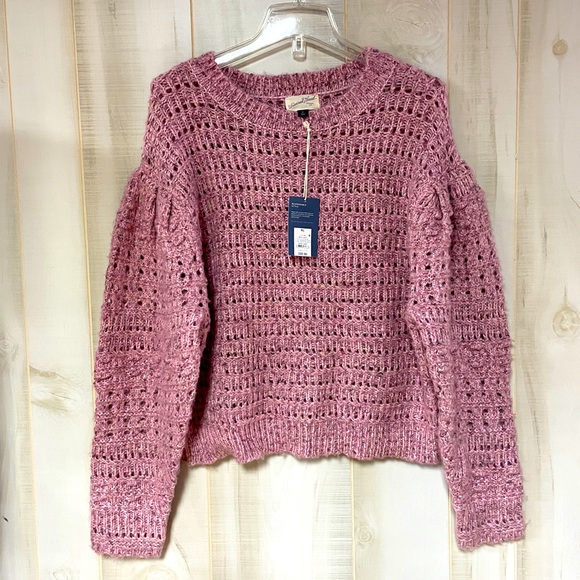 Universal Thread Sweaters - NWT Universal Thread Pink Bulky Crop Long Sleeve Sweater Sz XL